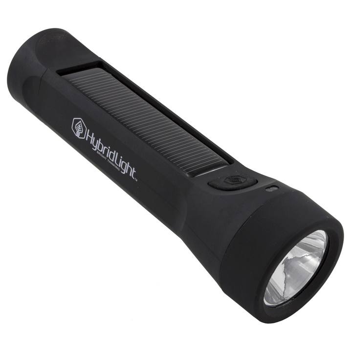 Journey 700 Solar Flashlight Black front angle