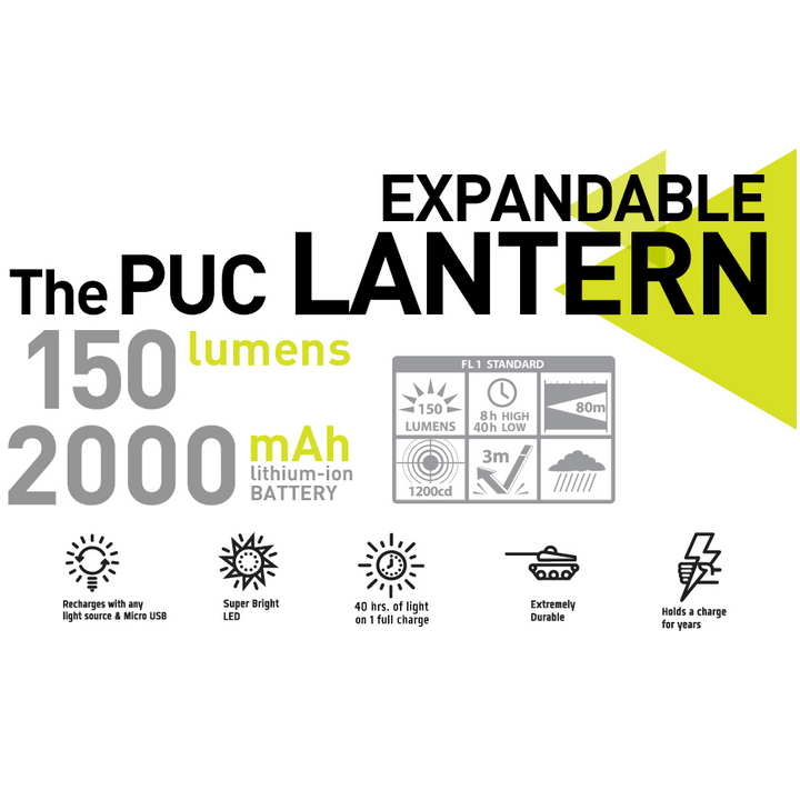 PUC 150 expandable lantern product specs
