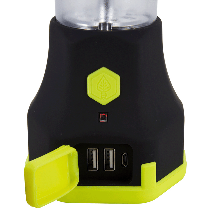 Atlas 600 Solar Camping Lantern front usb ports