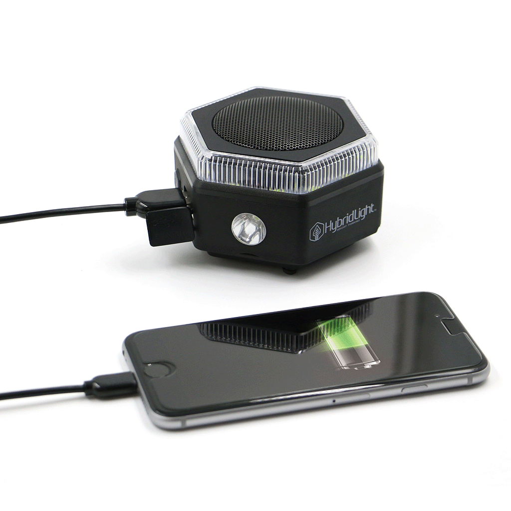 HEX Solar Speaker Charger charging cell phone