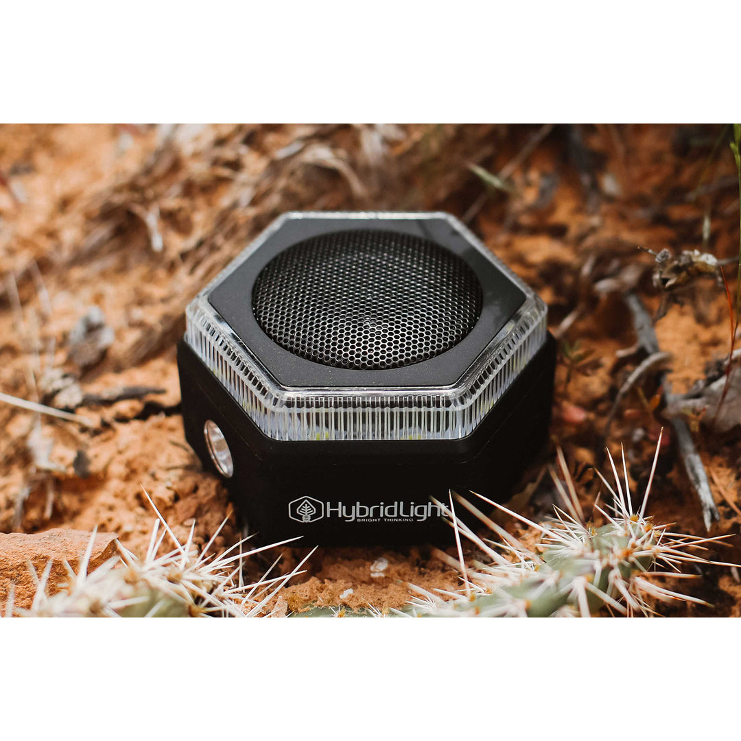 HEX Solar Speaker Charger close up view outside