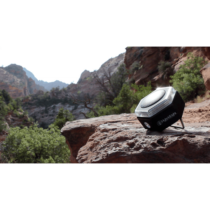 HEX Solar Speaker Charger on rock