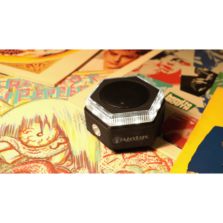 HEX Solar Speaker Charger on table