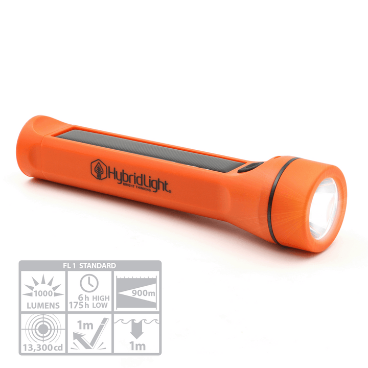 Journey 1000 Solar Flashlight Orange right side