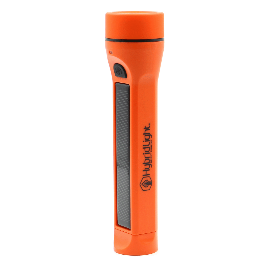 Journey 1000 Solar Flashlight Orange upright right side