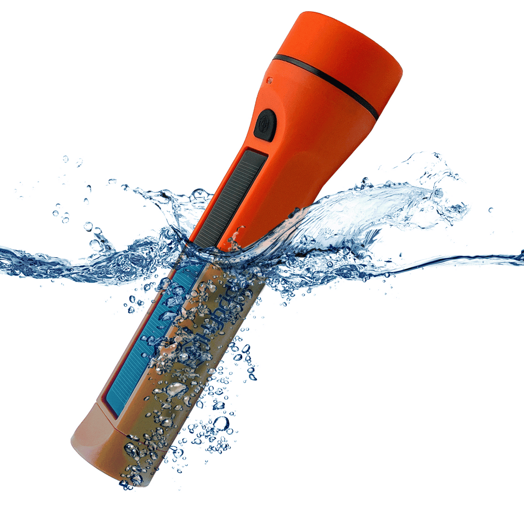 Journey 1000 Solar Flashlight Orange waterproof