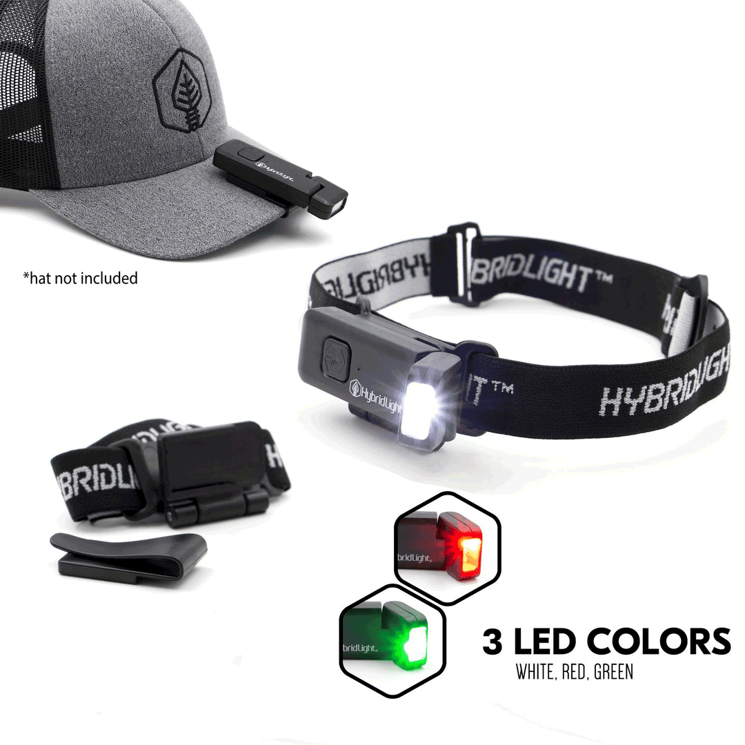 NAV Headlamp three colors with clip and headband