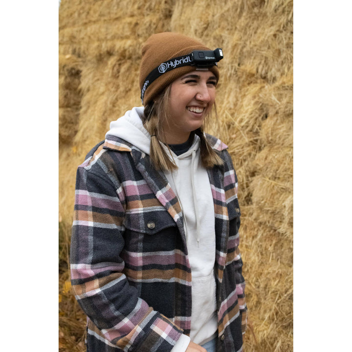 NAV Headlamp on head outside