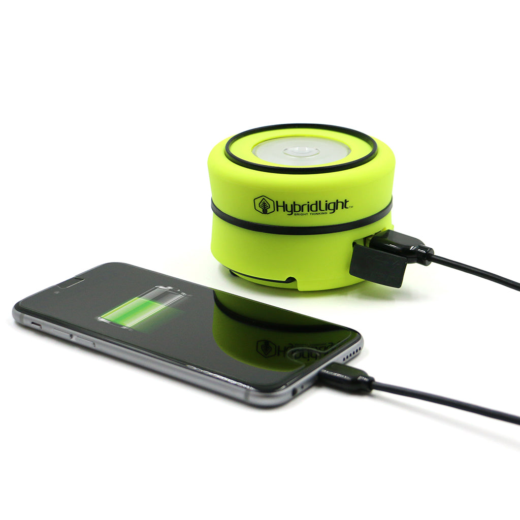PUC Expandable Lantern Yellow charging phone